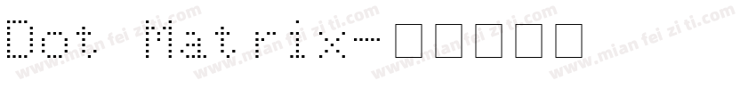 Dot Matrix字体转换